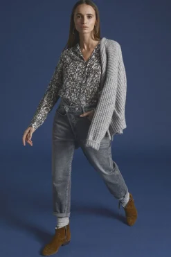 Le Temps des Cerises Cosy Boyfit 7/8Eme Jeans Gris N°3-Femme Coupe 7/8Eme