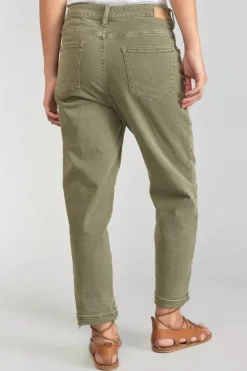 Le Temps des Cerises Cosy Boyfit 7/8Eme Jeans Kaki-Femme Coupe Boyfit