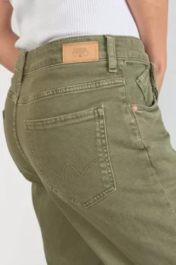 Le Temps des Cerises Cosy Boyfit 7/8Eme Jeans Kaki-Femme Coupe Boyfit