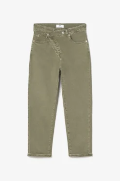 Le Temps des Cerises Cosy Boyfit 7/8Eme Jeans Kaki-Femme Coupe Boyfit