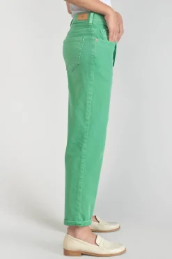 Le Temps des Cerises Cosy Boyfit 7/8Eme Jeans Vert Menthe-Femme Coupe Boyfit