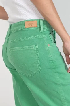 Le Temps des Cerises Cosy Boyfit 7/8Eme Jeans Vert Menthe-Femme Coupe Boyfit