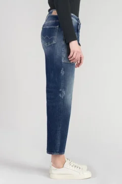 Le Temps des Cerises Cosy Pocket Boyfit 7/8Eme Jeans Destroy Bleu N°2-Femme Coupe Boyfit
