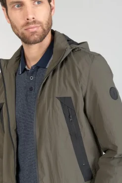 Le Temps des Cerises Coupe-Vent Kovar Marron Kaki-Homme Vestes & Manteaux