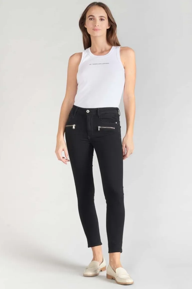 Le Temps des Cerises Dado Pulp Slim Taille Haute 7/8Eme Jeans Noir N°0-Femme Coupe Slim