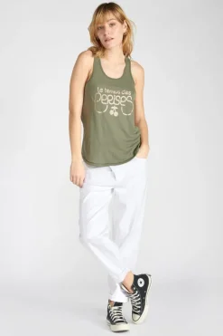 Le Temps des Cerises Debardeur Debtrame Kaki-Femme T-Shirts & Débardeurs