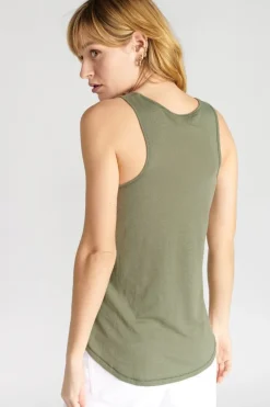 Le Temps des Cerises Debardeur Debtrame Kaki-Femme T-Shirts & Débardeurs