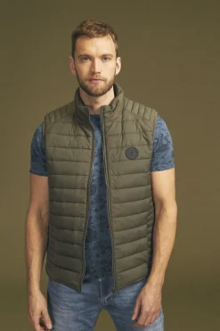 Le Temps des Cerises Doudoune Sans Manches Croz Kaki-Homme Vestes & Manteaux