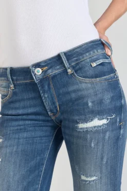 Le Temps des Cerises Etoc Pulp Slim 7/8Eme Jeans Destroy Bleu N°2-Femme Coupe Slim