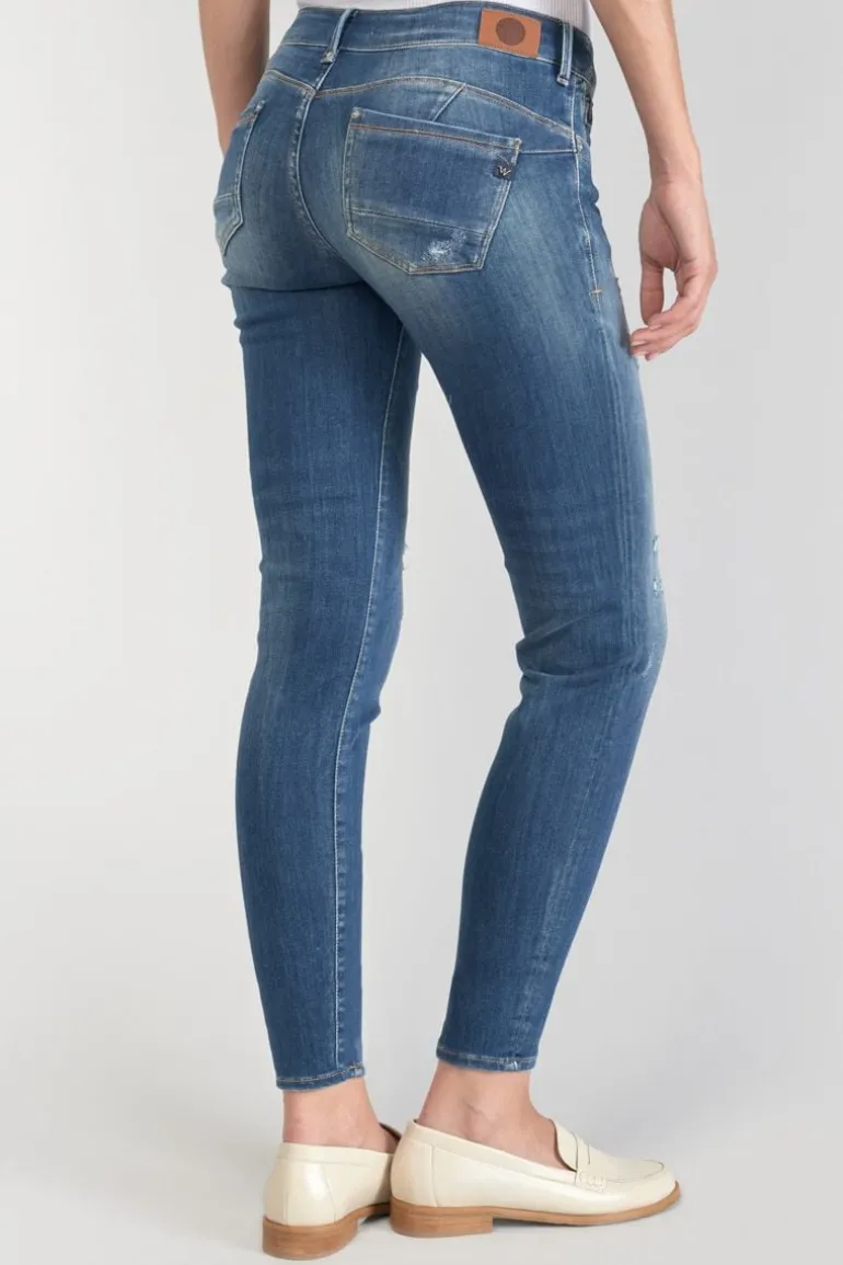Le Temps des Cerises Etoc Pulp Slim 7/8Eme Jeans Destroy Bleu N°2-Femme Coupe Slim