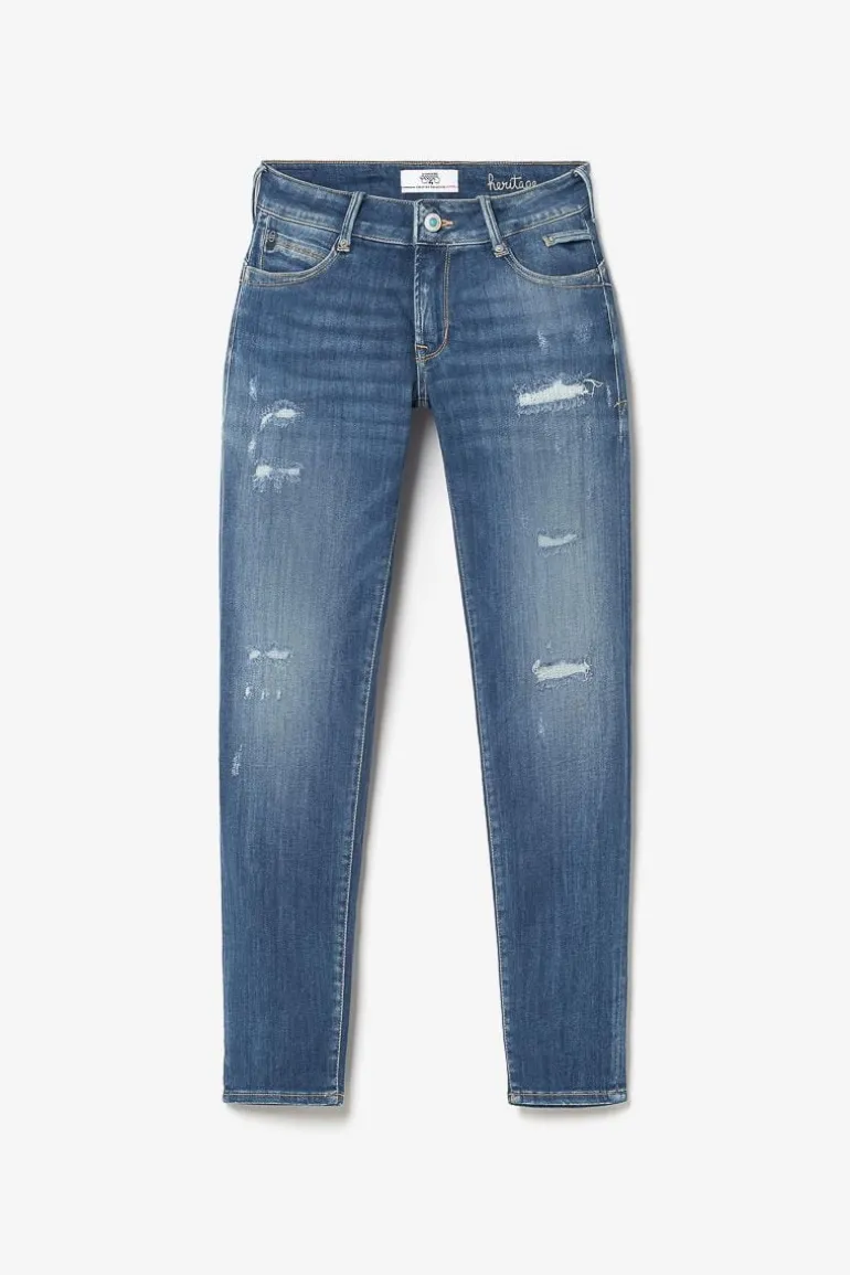Le Temps des Cerises Etoc Pulp Slim 7/8Eme Jeans Destroy Bleu N°2-Femme Coupe Slim