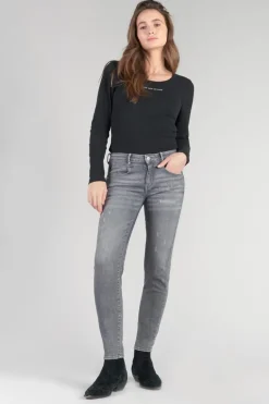 Le Temps des Cerises Eylau Power Skinny 7/8Eme Jeans Destroy Gris N°2-Femme Coupe Skinny