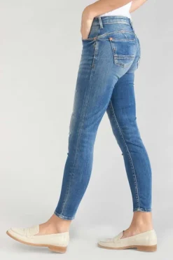 Le Temps des Cerises Fino Pulp Slim 7/8Eme Jeans Destroy Bleu N°3-Femme Coupe Slim