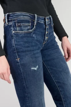 Le Temps des Cerises Foch Flare Jeans Destroy Bleu N°2-Femme Coupe Flare / Bootcut