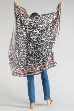 Le Temps des Cerises Foulard Marinna A Motif Leopard-Femme Écharpes & Foulards