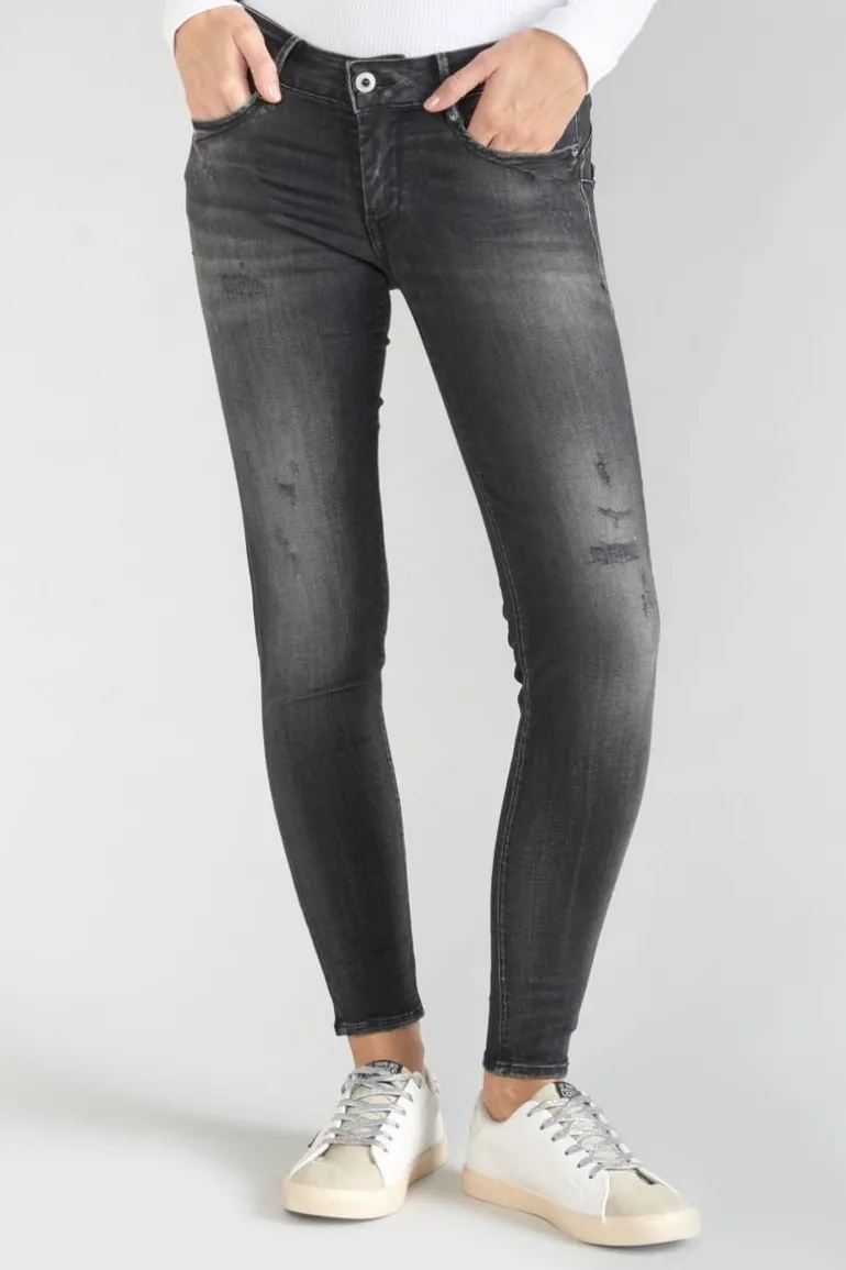 Le Temps des Cerises Geos Pulp Slim 7/8Eme Jeans Destroy Noir N°1-Femme Coupe Slim