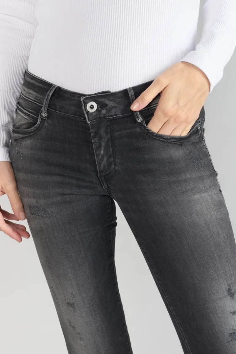 Le Temps des Cerises Geos Pulp Slim 7/8Eme Jeans Destroy Noir N°1-Femme Coupe Slim