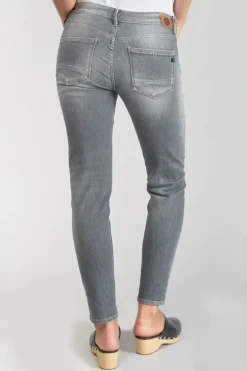 Le Temps des Cerises Goudes Power Skinny 7/8Eme Jeans Destroy Gris N°3-Femme Coupe Skinny