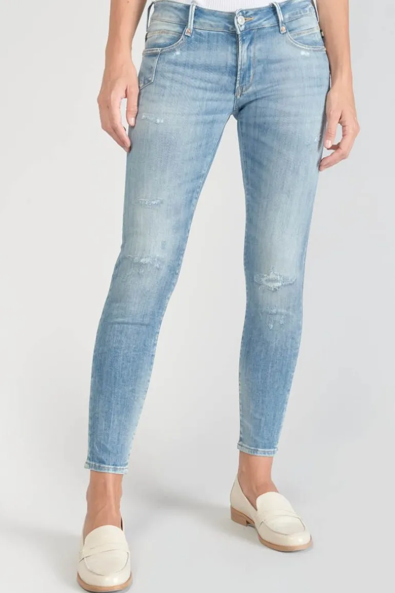 Le Temps des Cerises Jako Pulp Slim 7/8Eme Jeans Destroy Bleu N°4-Femme Coupe Slim