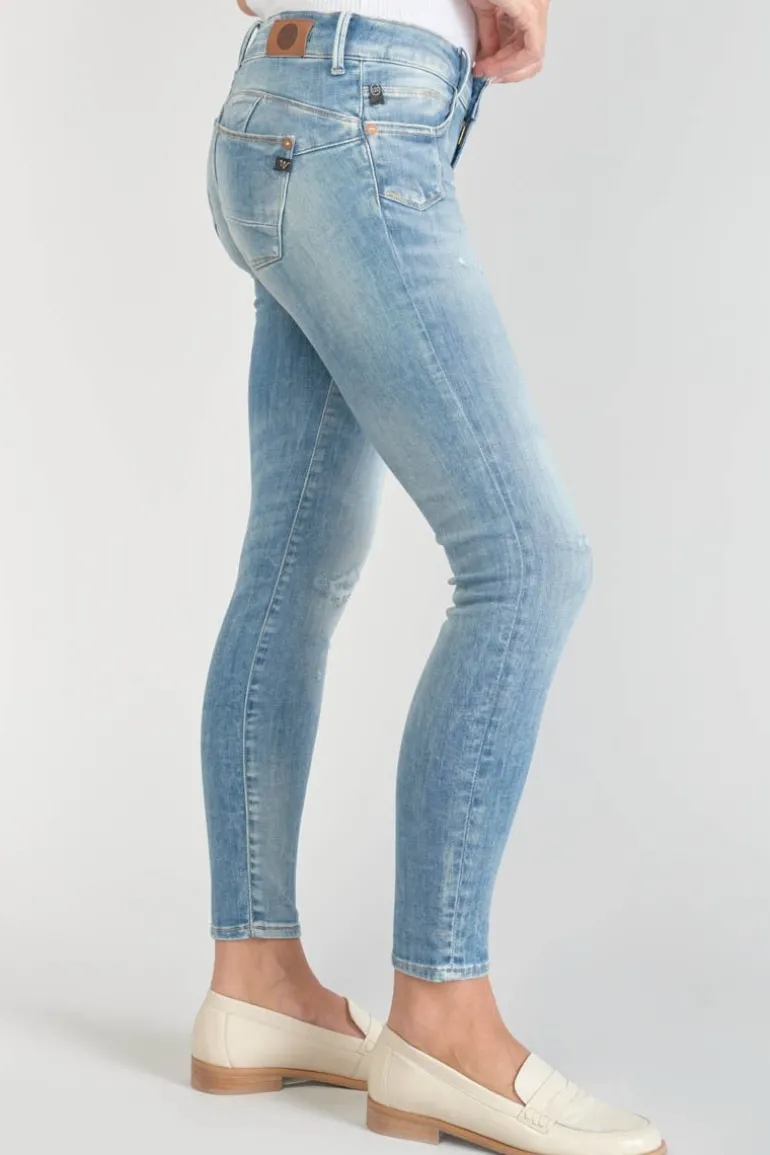 Le Temps des Cerises Jako Pulp Slim 7/8Eme Jeans Destroy Bleu N°4-Femme Coupe Slim