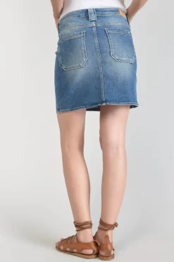 Le Temps des Cerises Jupe Cary En Jeans Bleu Delave-Femme Jupes & Shorts