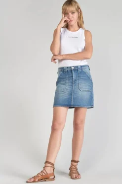Le Temps des Cerises Jupe Cary En Jeans Bleu Delave-Femme Jupes & Shorts