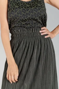 Le Temps des Cerises Jupe Longue Karoli Kaki-Femme Shorts & Jupes