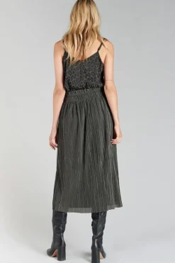 Le Temps des Cerises Jupe Longue Karoli Kaki-Femme Shorts & Jupes