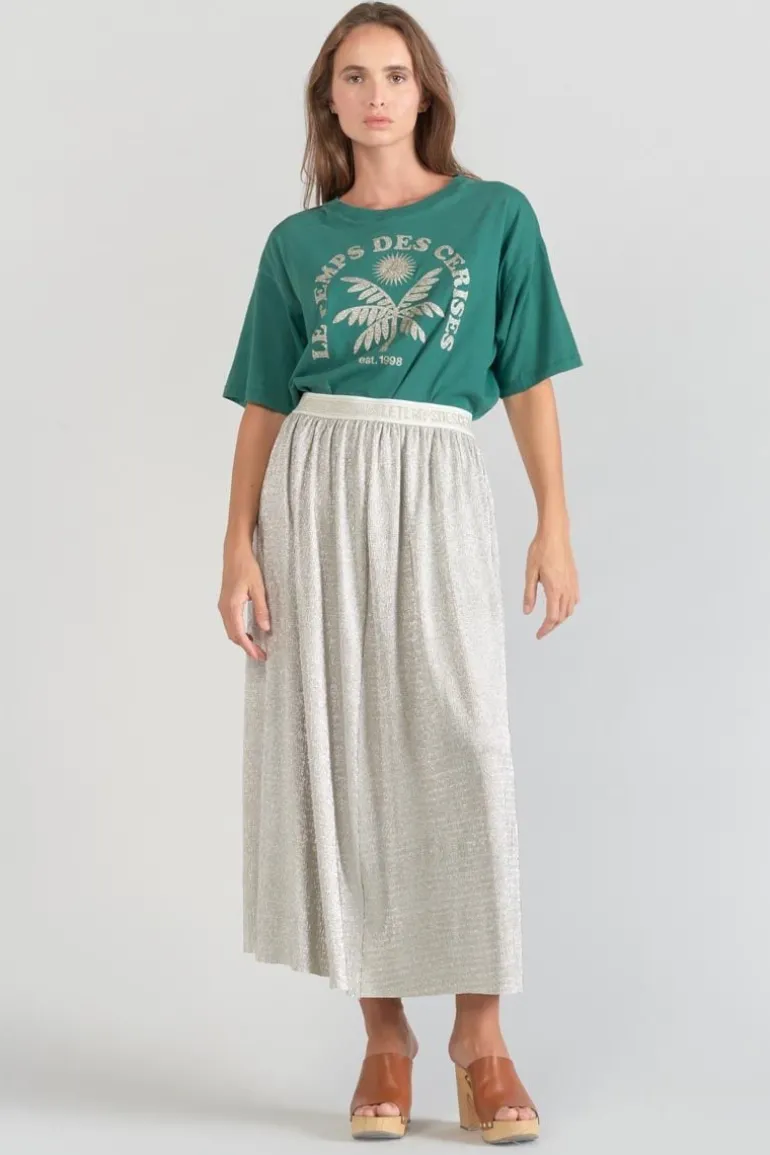 Le Temps des Cerises Jupe Longue Latoba Argentee-Femme Shorts & Jupes