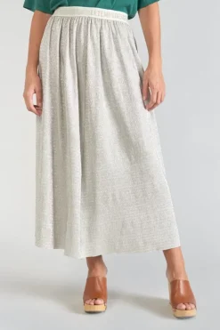 Le Temps des Cerises Jupe Longue Latoba Argentee-Femme Shorts & Jupes