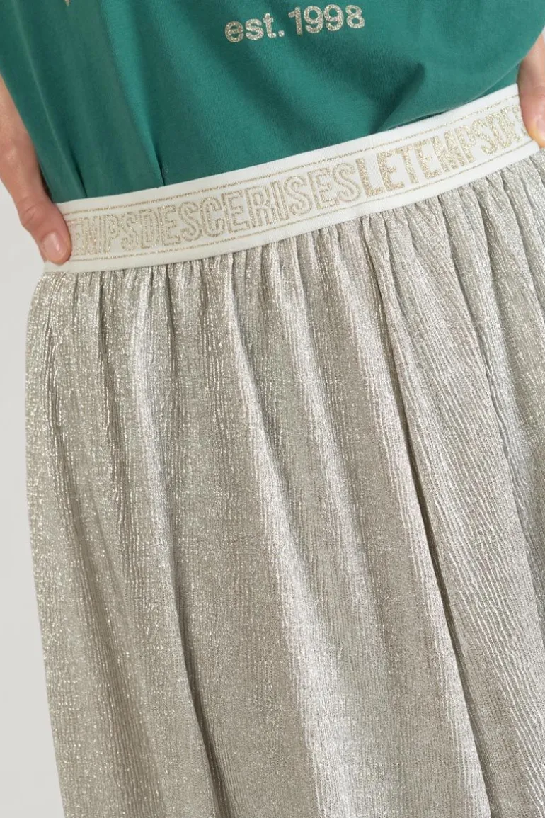 Le Temps des Cerises Jupe Longue Latoba Argentee-Femme Shorts & Jupes