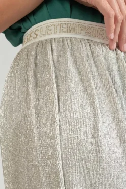 Le Temps des Cerises Jupe Longue Latoba Argentee-Femme Shorts & Jupes