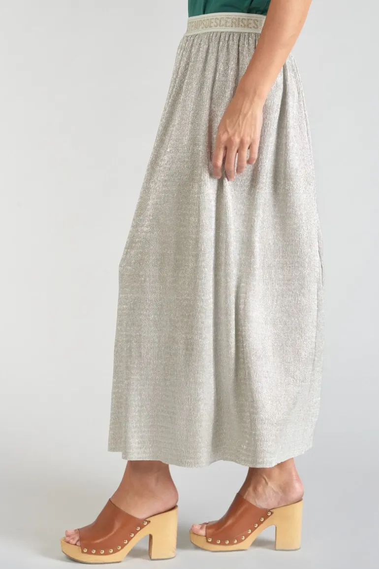 Le Temps des Cerises Jupe Longue Latoba Argentee-Femme Shorts & Jupes