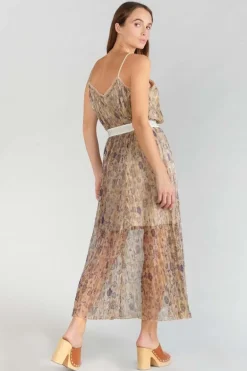 Le Temps des Cerises Jupe Longue Ran Doree A Motif Fleuri-Femme Shorts & Jupes