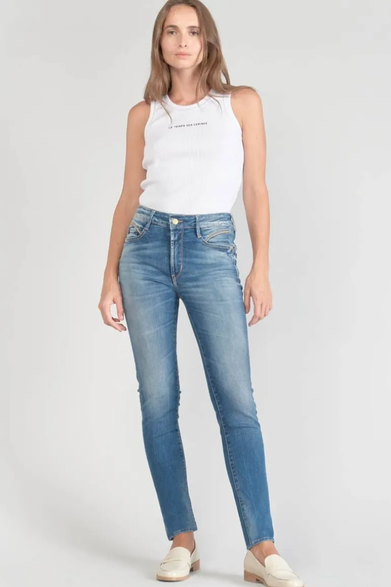 Le Temps des Cerises Lump Pulp Slim Taille Haute 7/8Eme Jeans Bleu N°3-Femme Coupe Slim