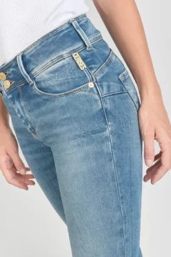 Le Temps des Cerises Luri Ultra Pulp Slim Taille Haute 7/8Eme Jeans Bleu N°4-Femme Coupe Slim