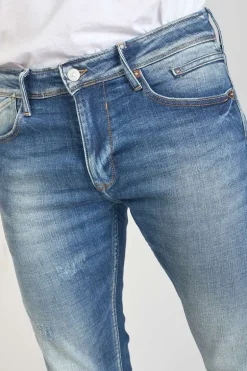Le Temps des Cerises Mistral Power Skinny 7/8Eme Jeans Destroy Bleu N°3-Homme Coupe Skinny