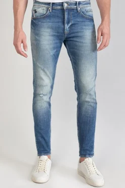 Le Temps des Cerises Mistral Power Skinny 7/8Eme Jeans Destroy Bleu N°3-Homme Coupe Skinny