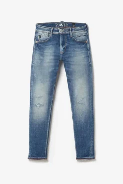Le Temps des Cerises Mistral Power Skinny 7/8Eme Jeans Destroy Bleu N°3-Homme Coupe Skinny