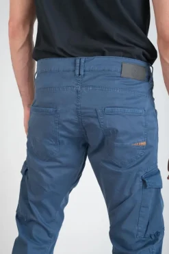 Le Temps des Cerises Pantalon Cargo Alban Bleu-Homme Pantalons & Chinos