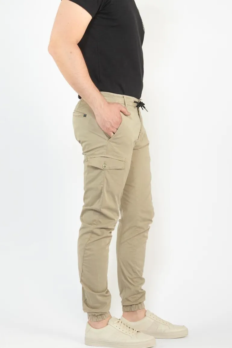 Le Temps des Cerises Pantalon Cargo Vedje Beige Sable-Homme Pantalons & Chinos