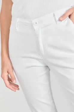 Le Temps des Cerises Pantalon Chino Dyli3 Blanc-Femme Pantalons & Chinos