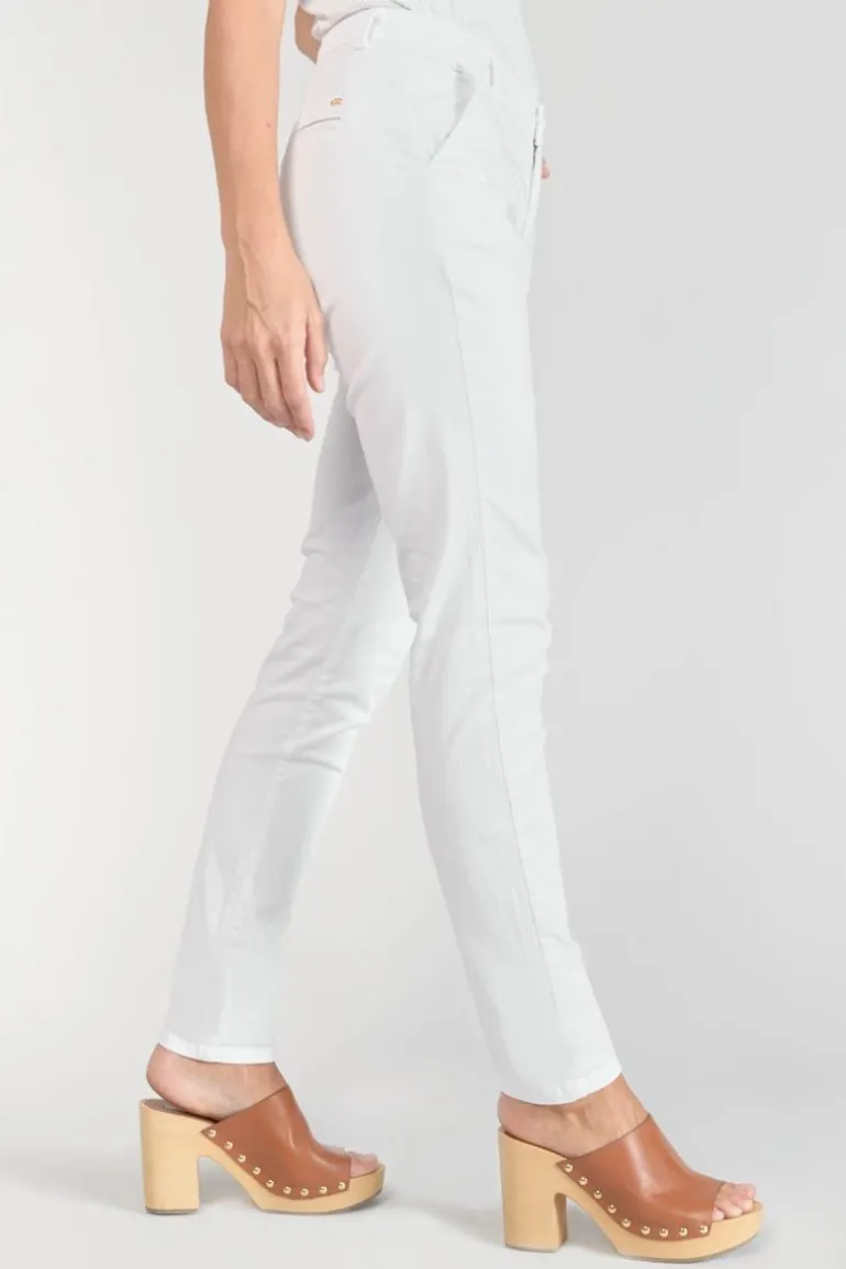 Le Temps des Cerises Pantalon Chino Dyli3 Blanc-Femme Pantalons & Chinos