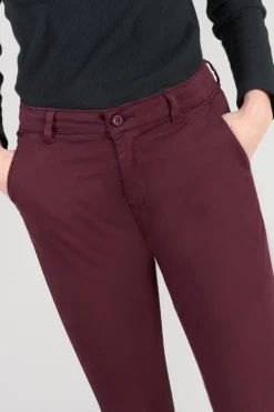 Le Temps des Cerises Pantalon Chino Dyli4 Lie De Vin-Femme Pantalons & Chinos