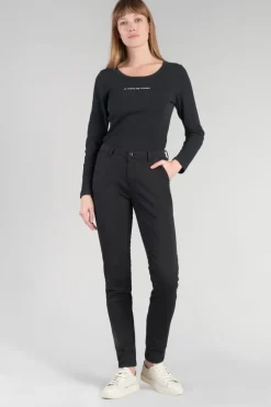 Le Temps des Cerises Pantalon Chino Dyli4 Noir-Femme Pantalons & Chinos