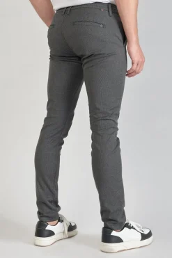 Le Temps des Cerises Pantalon Milo A Motif Pied De Poule Gris-Homme Pantalons & Chinos