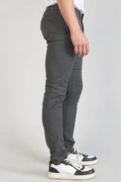 Le Temps des Cerises Pantalon Milo A Motif Pied De Poule Gris-Homme Pantalons & Chinos