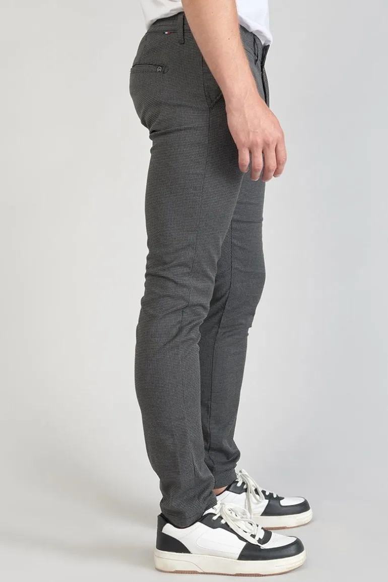 Le Temps des Cerises Pantalon Milo A Motif Pied De Poule Gris-Homme Pantalons & Chinos