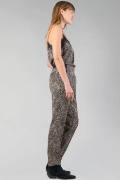 Le Temps des Cerises Pantalon Tage Noir A Motif-Femme Pantalons & Chinos