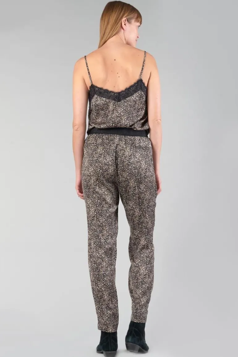 Le Temps des Cerises Pantalon Tage Noir A Motif-Femme Pantalons & Chinos